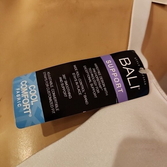 Bali Cool Comfort Bra 40DD White Wireless Lined NWT 3458 - Picture 2 of 5